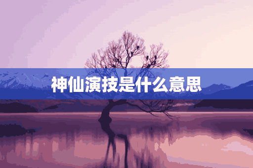 神仙演技是什么意思